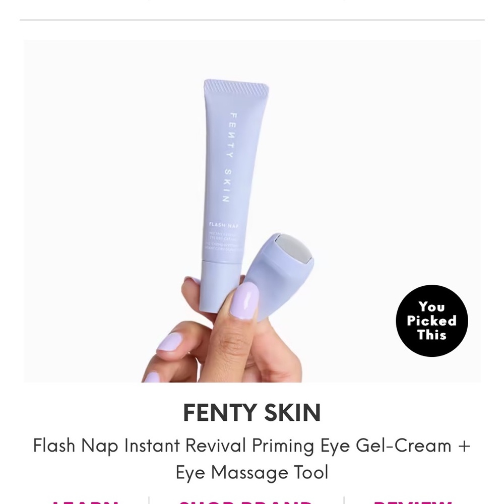 Fenty Skin Flash Nap Priming Eye Gel-cream & Eye Massage Tool